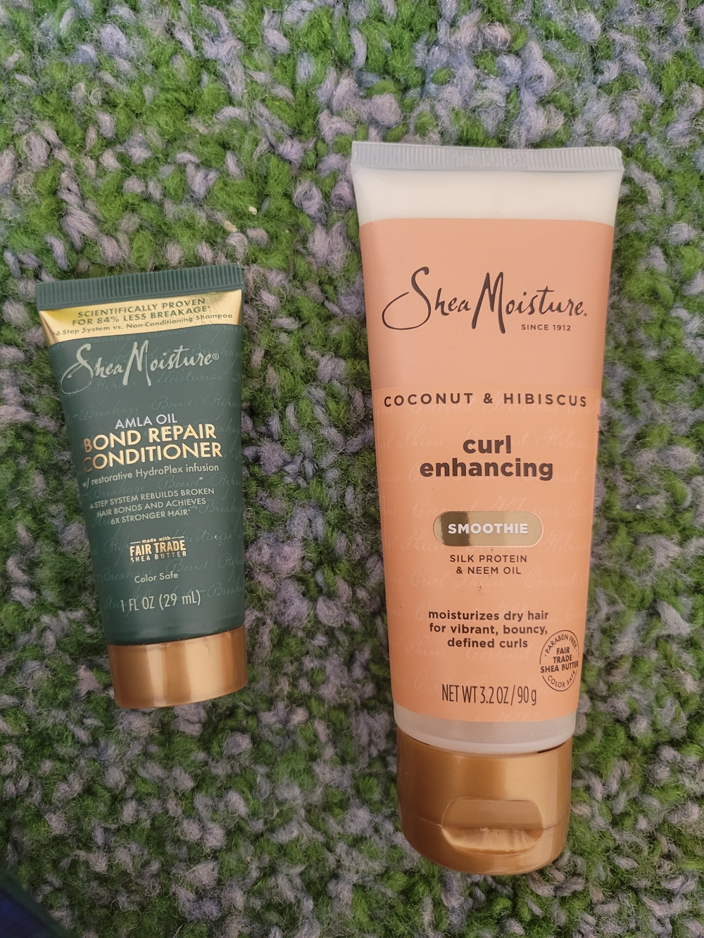 Shea Moisture Peach & Teal Conditioner Duo - Peach, Teal, Gold
